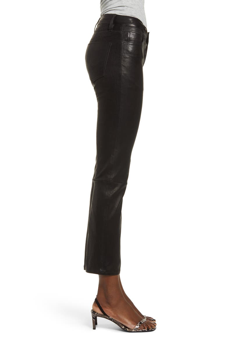 Hudson Jeans Hudson Nico Straight Leg Ankle Leather Pants, Alternate, color, 