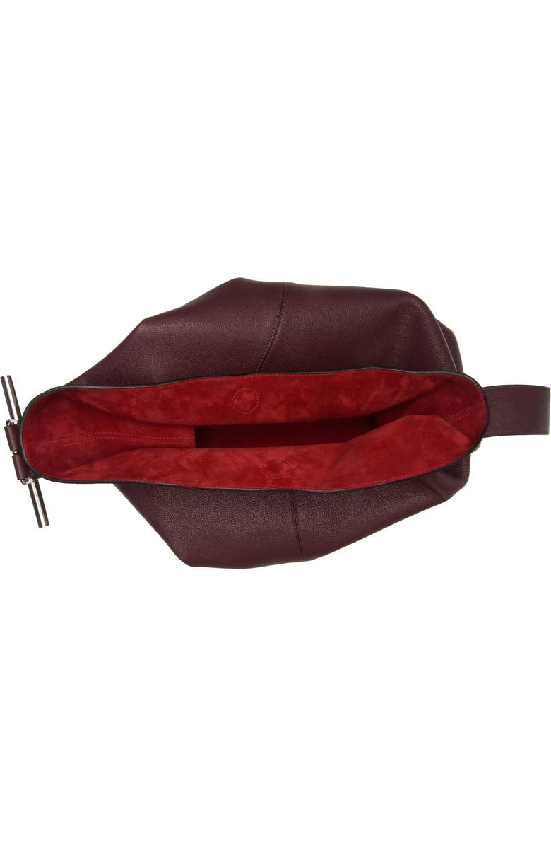 McQueen T-Bar Sling Hobo Bag, Alternate, color, 6408 Cranberry/ Silver