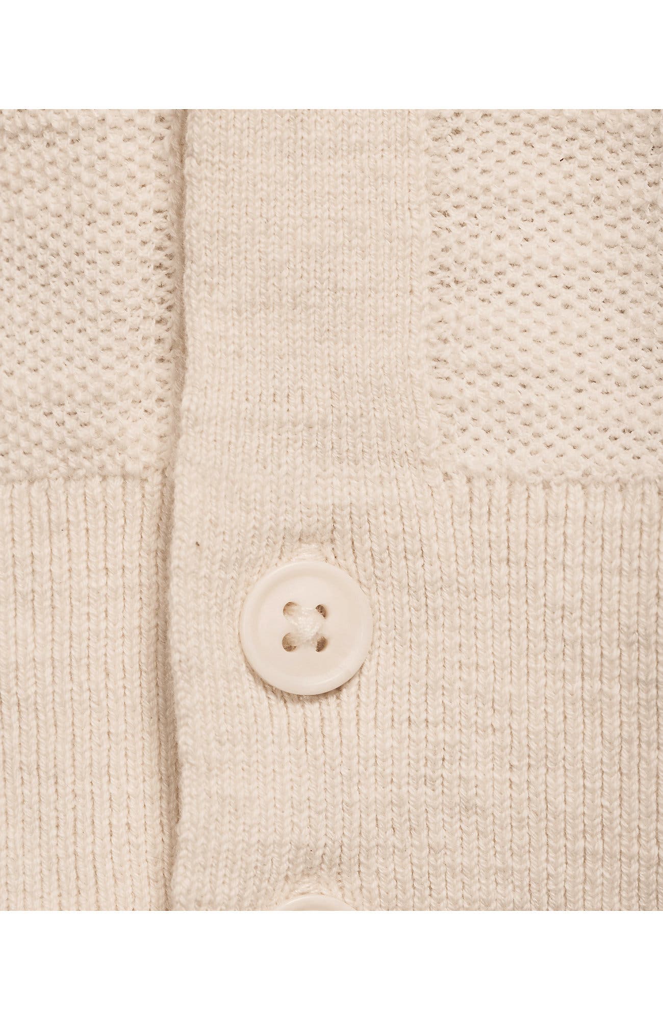 Lands' End Short Sleeve Texture Stitch Button Through Sweater Polo (Men ...