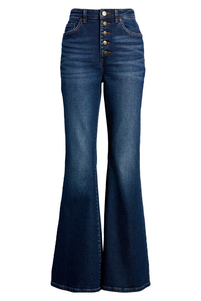 High Waist Flare Jeans, Alternate, color, VEGAS BLUE