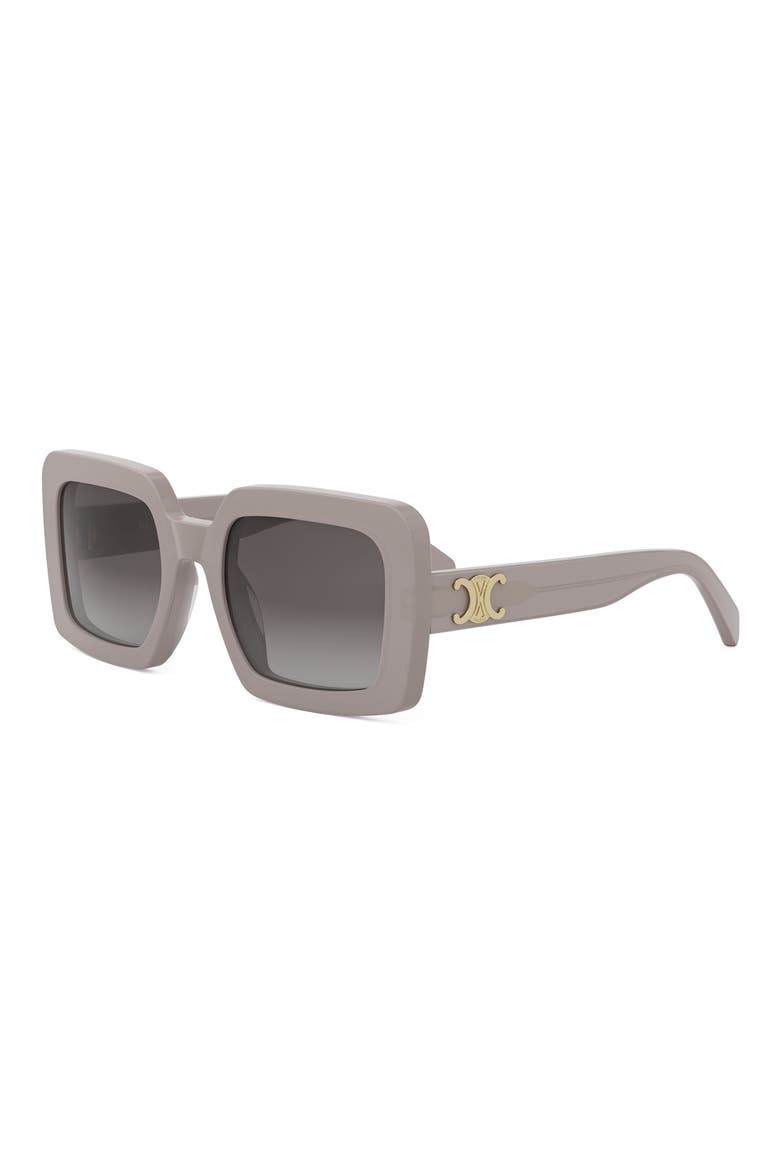 Triomphe 56mm Square Sunglasses, Alternate, color, SHINY LIGHT BROWN / BROWN