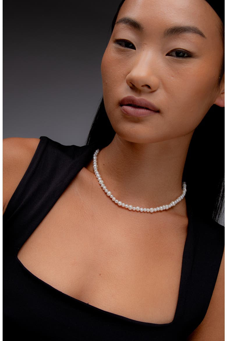 Palermo Pearl Necklace in Silver, Alternate, color, Silver
