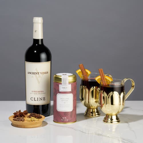 Twine Mulled Wine Glass In Gold