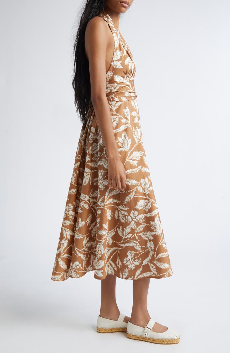 Max Mara Bella Cotton Poplin Halter Dress, Alternate, color,