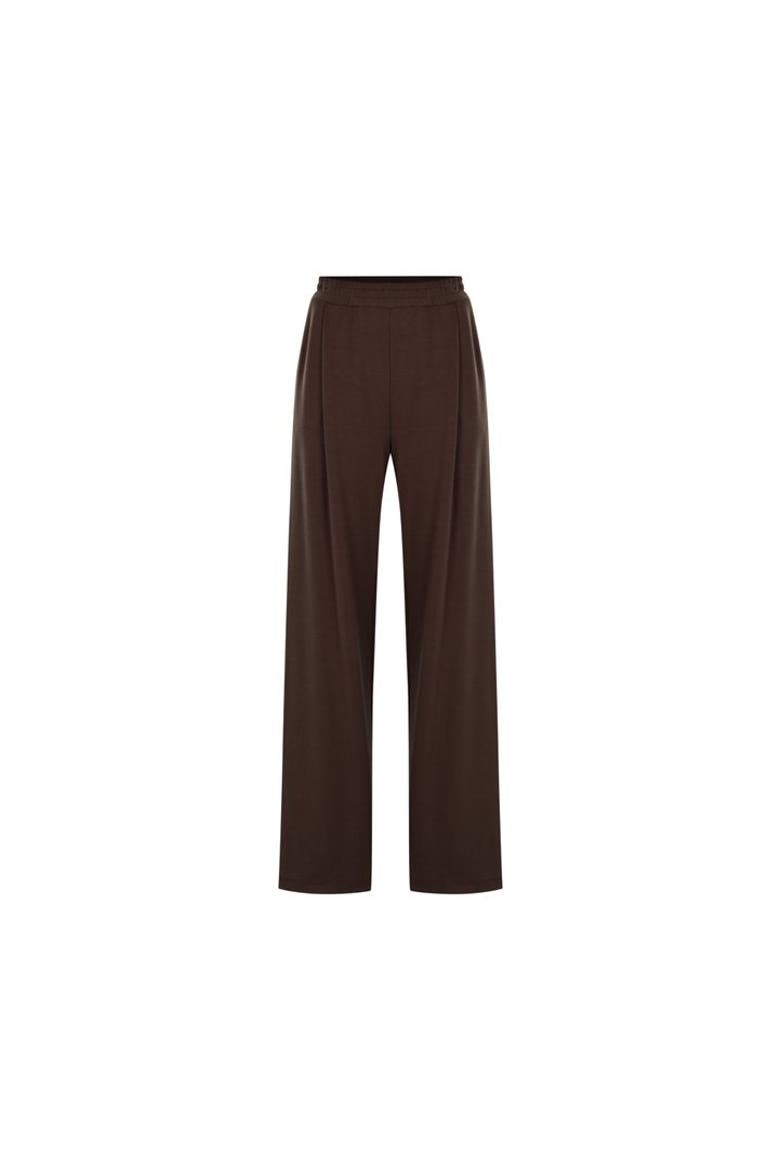 Kira Wide Leg Knit Pants, Alternate, color, BROWN