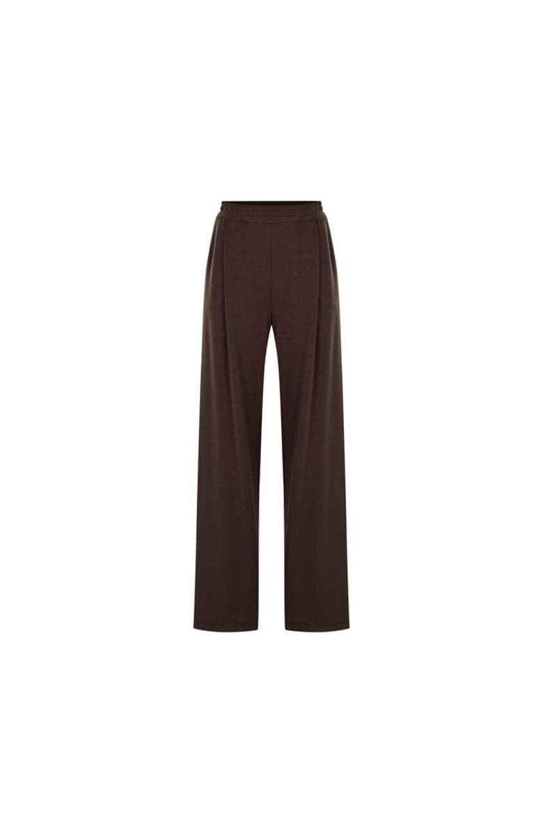 Exquise Kira Wide Leg Knit Pants, Alternate, color, Brown