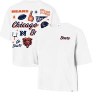 '47 Women's '47 White Chicago Bears Collage Script Reed City T-Shirt