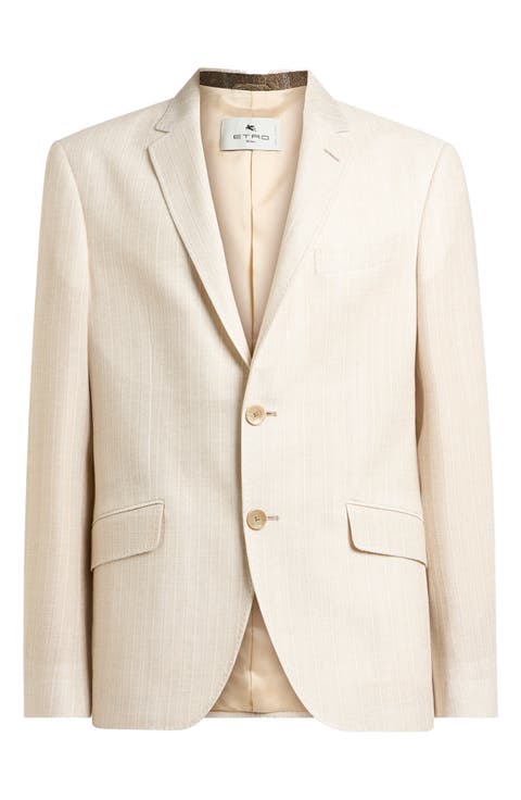 Roma Jersey Tonal Stripe Cotton Sport Coat