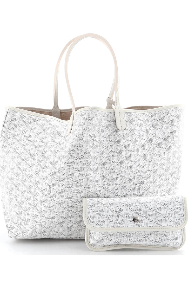 Pre-Owned Goyard Saint Louis Tote Coated Canvas PM, Alternate, color, White