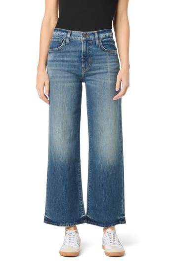 Hudson Jeans Rosalie High Waist Raw Hem Wide Leg Jeans In Bossanova