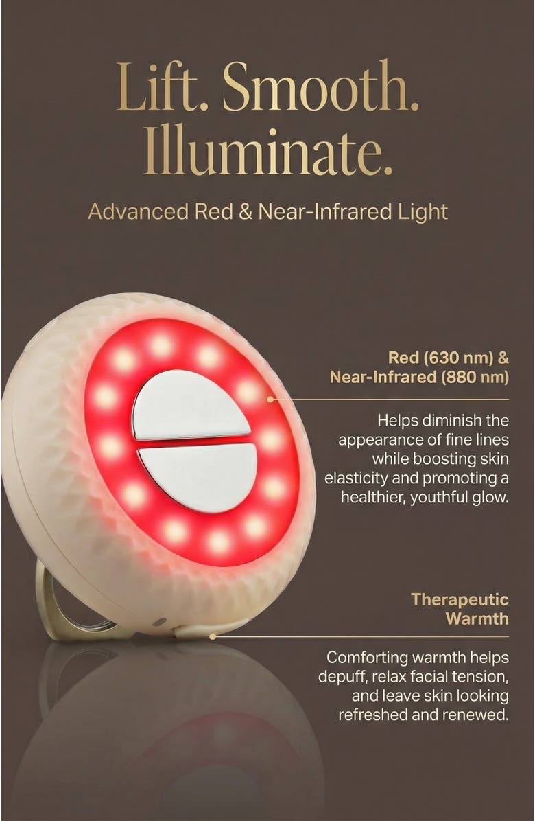 Lovery 2-in-1 LED Red Light Therapy Skincare Device with EMS & Vibration, Alternate, color, Pink