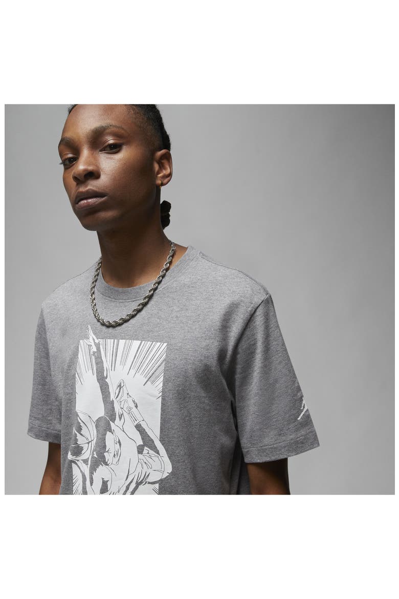 GFX Graphic Cotton Tee, Alternate, color, CARBON HEATHER/ WHITE/ WHITE