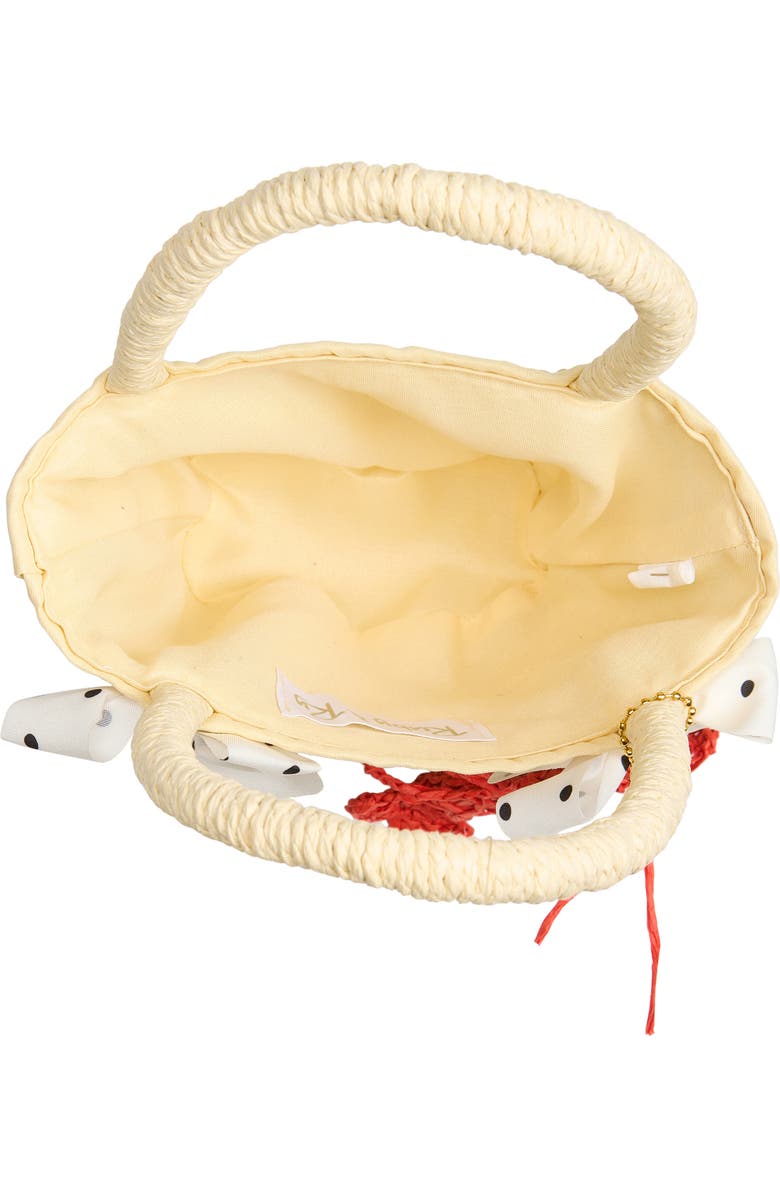 Ruby & Ry Kids' Lobster Charm Straw Tote, Alternate, color, Tan