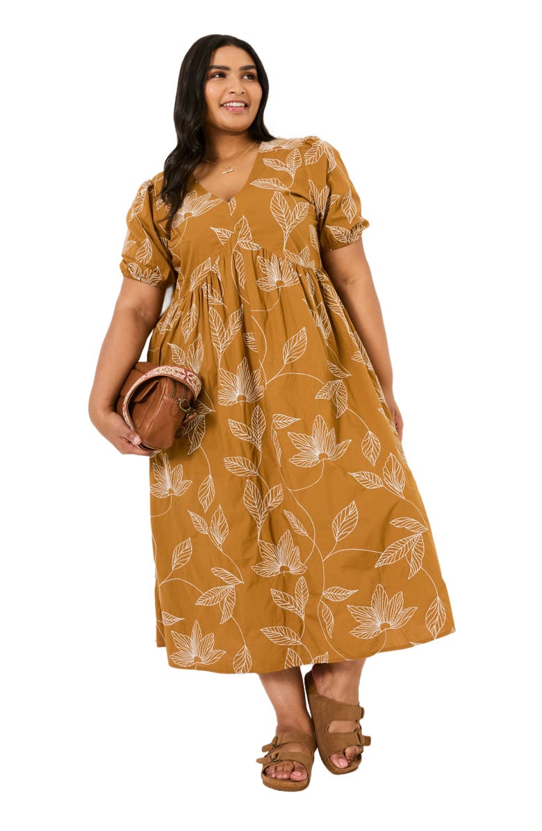 FatFace Plus Size Remi Detail Midi Dress, Main, color,