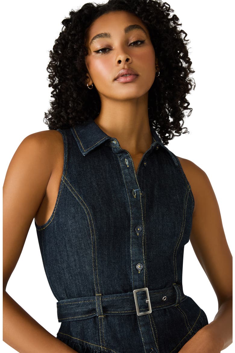 Senia Denim Shirtdress, Alternate, color, DARK INDIGO