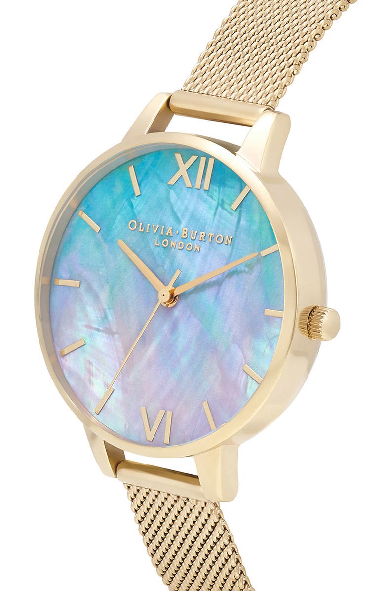 Olivia Burton Under the Sea Mesh Strap Watch, 34mm, Alternate, color, 