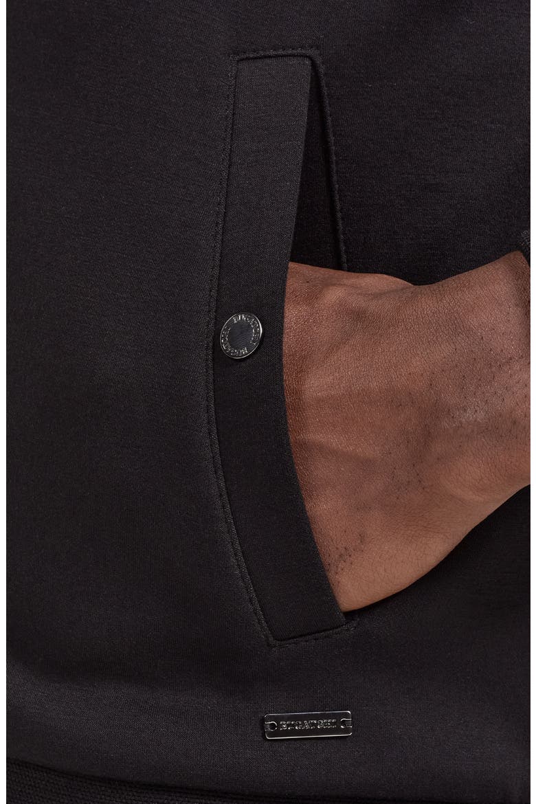 Soft Touch Knit Bomber Jacket, Alternate, color, BLACK