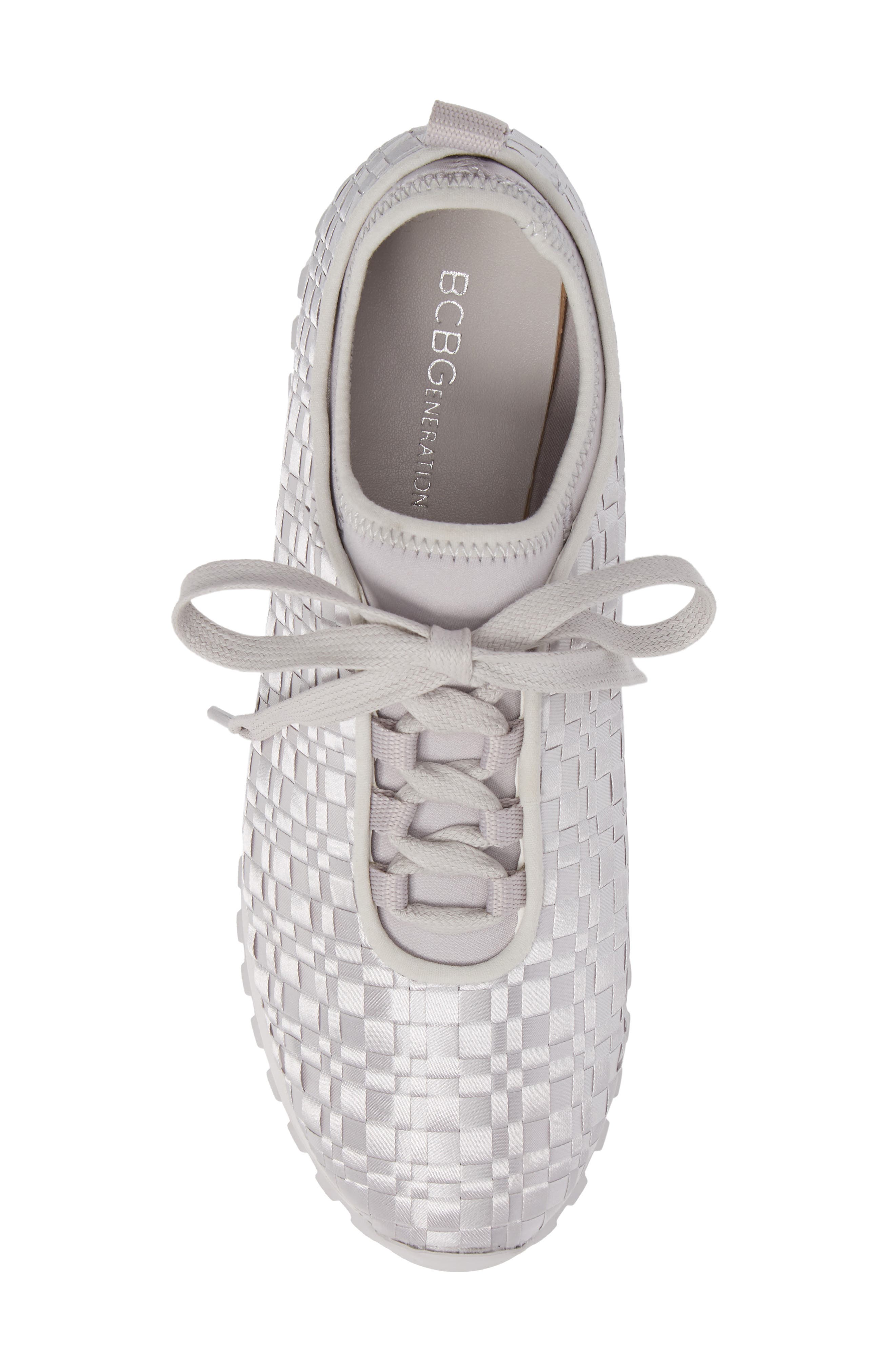 BCBG Lynn Sock Fit Woven Sneaker, Alternate, color, 