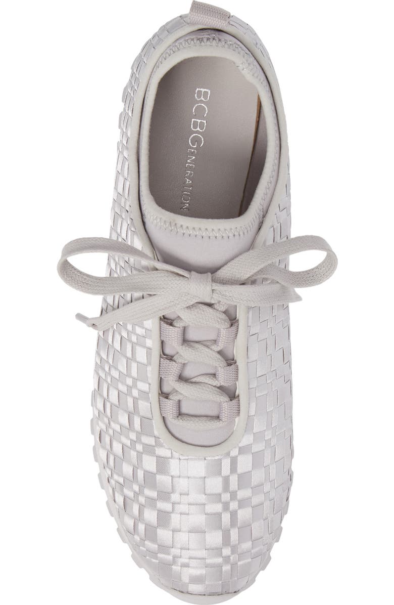 BCBG Lynn Sock Fit Woven Sneaker, Alternate, color,