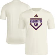 adidas Men's adidas  Cream Washington Huskies Home Plate Pre-Game T-Shirt
