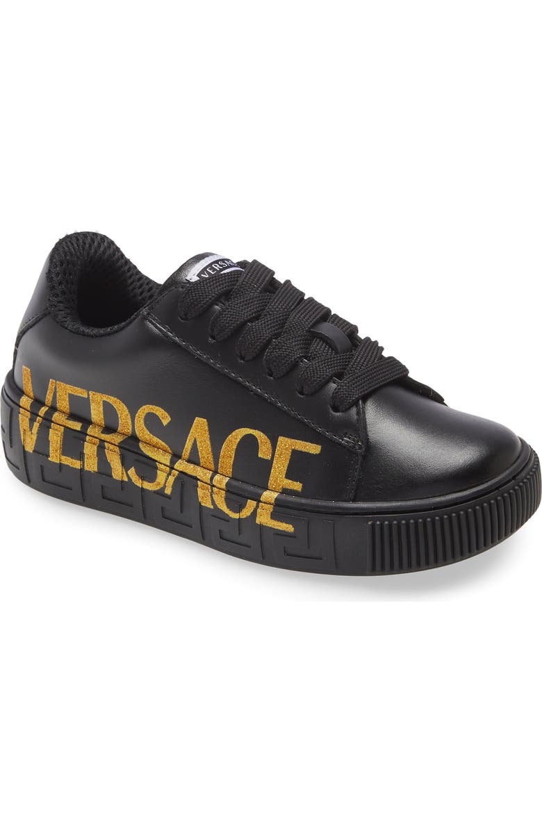 Versace Kids' Greca Logo Low Top Sneaker, Main, color,