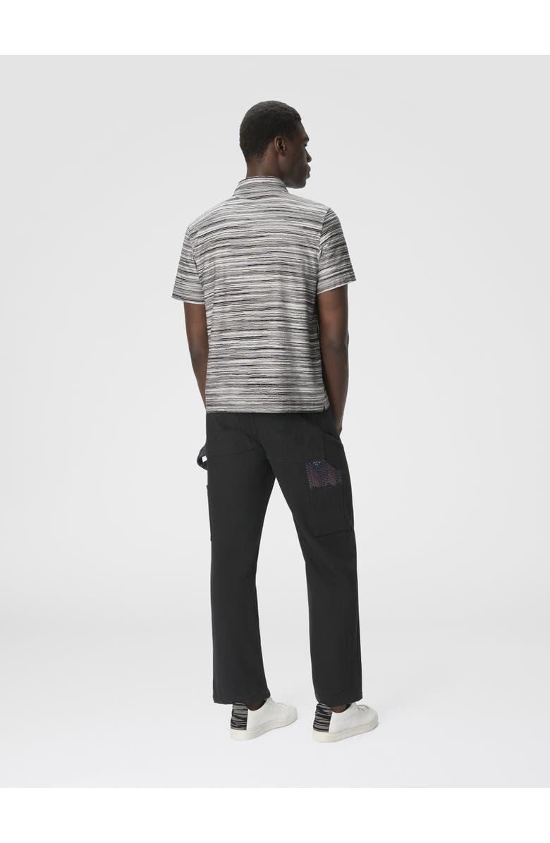 Missoni Short Sleeve Polo In Flame Jersey, Alternate, color, Grey