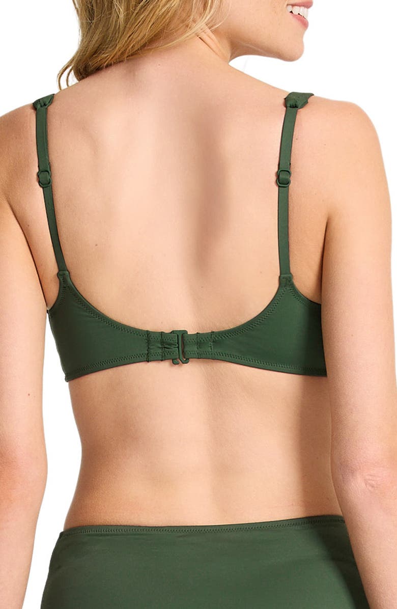 Tommy Bahama Palm Modern UPF 50+ Bikini Top, Alternate, color, Dk Tea Leaf