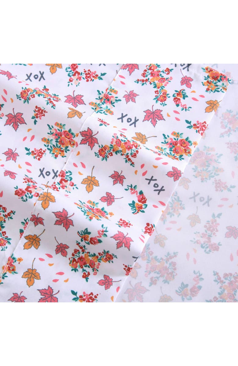 Betsey Johnson Fall Foliage Sheet Set, Alternate, color, Pink