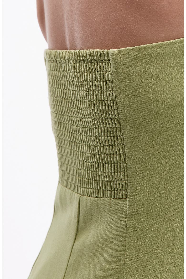 Seamed Bandeau Maxi Dress, Alternate, color, LIGHT GREEN