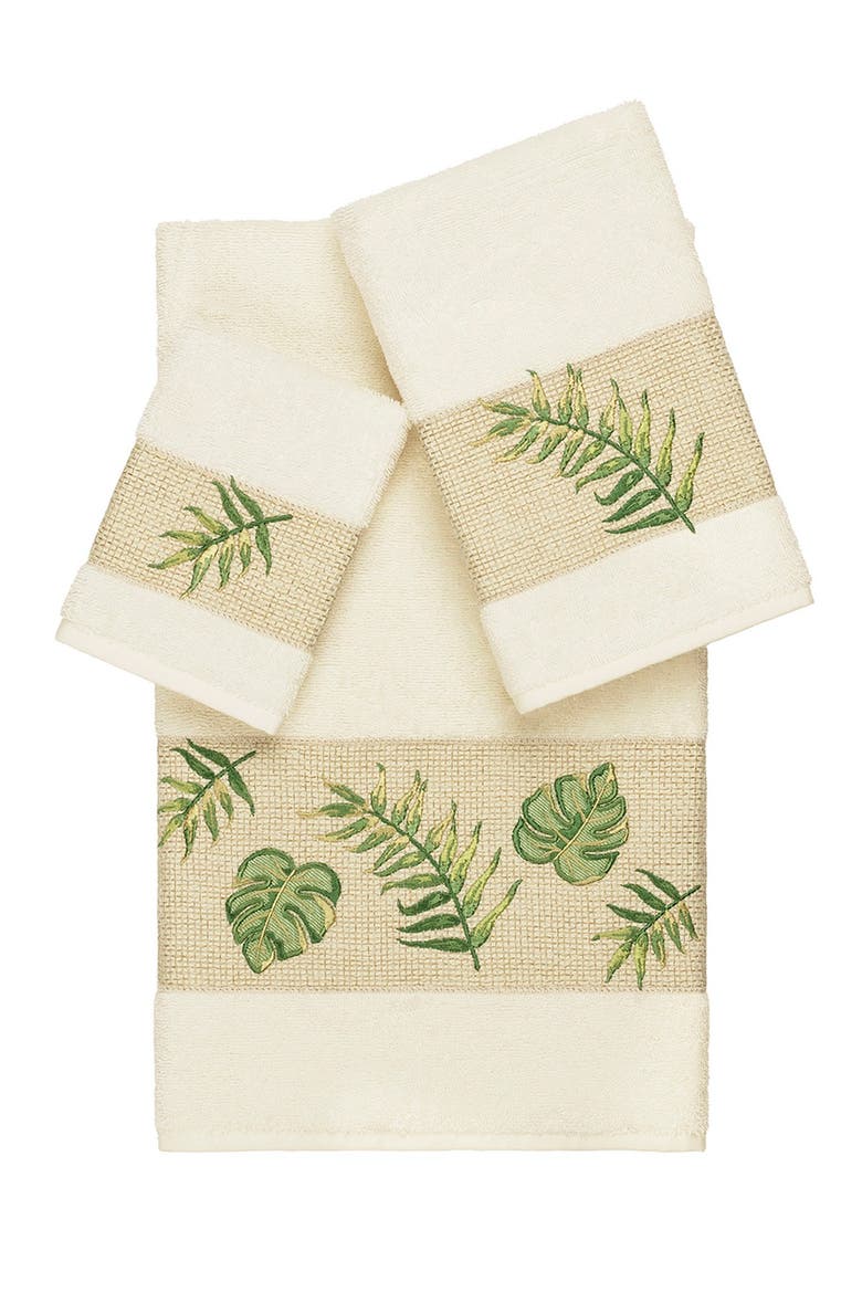 Zoe 3-Piece Embellished Towel Set - Cream, Main, color, CREAM