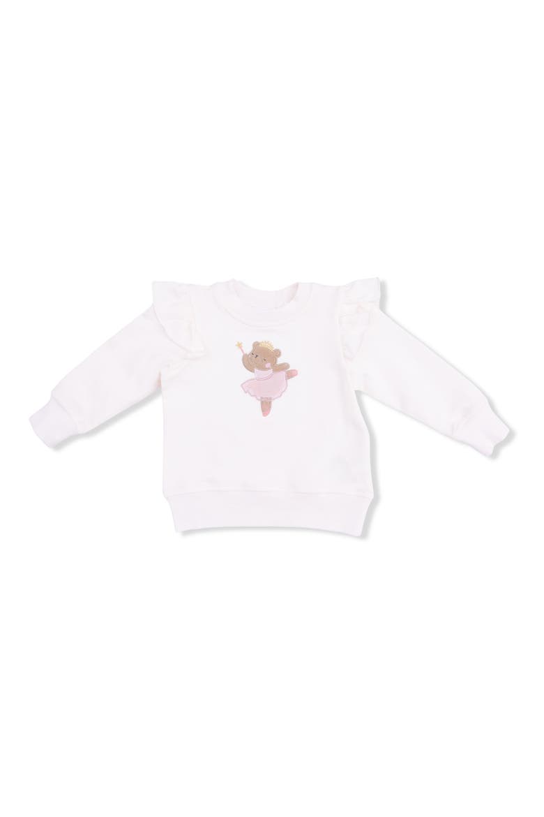 Kids' Ballet Team Appliqué Ruffle Cotton Sweatshirt, Main, color, PINK