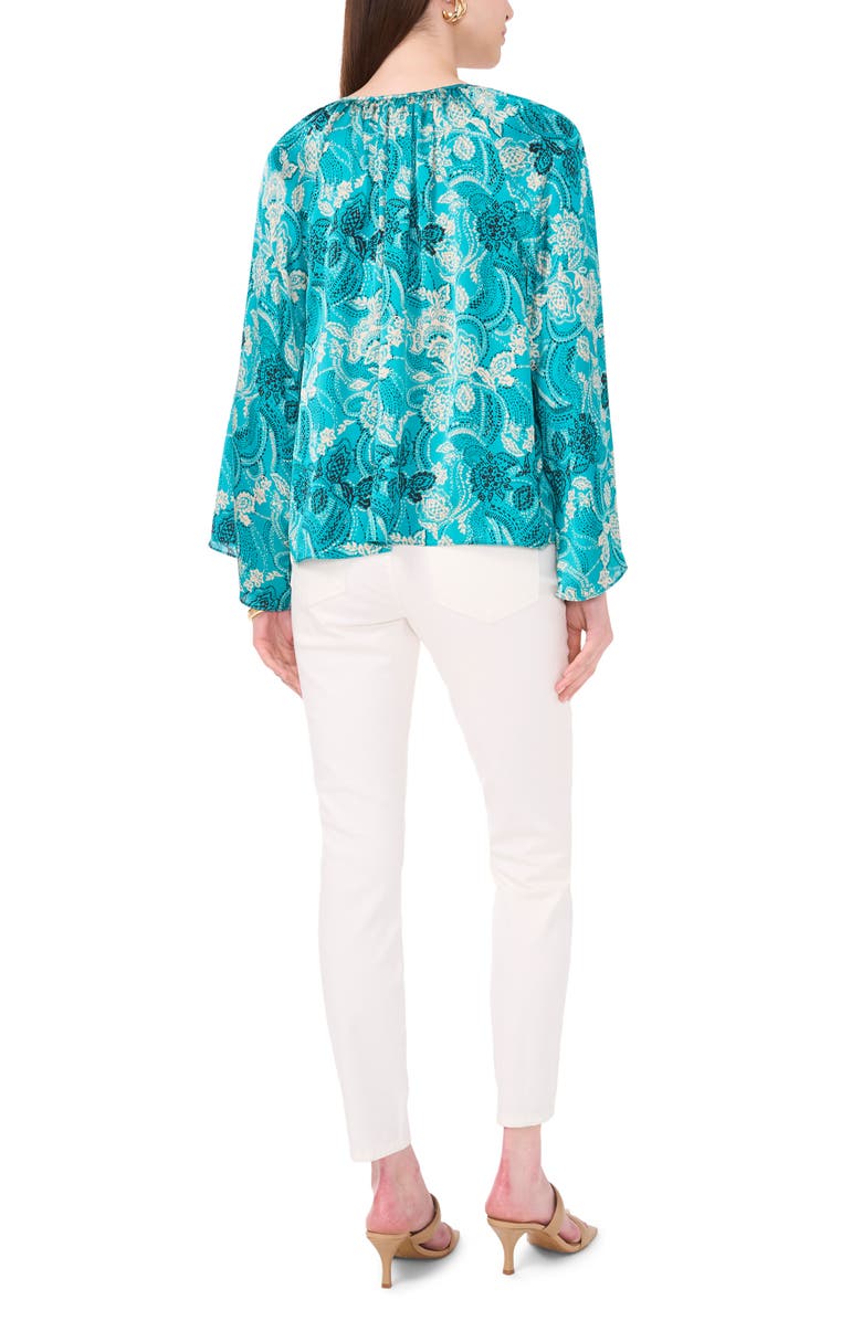 Vince Camuto Print Bell Sleeve Top, Alternate, color,