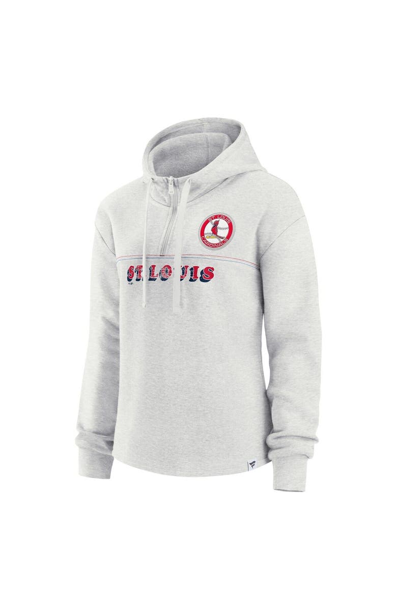 FANATICS Women's Fanatics Branded Oatmeal St. Louis Cardinals True Classics Legacy Quarter-Zip Hoodie, Alternate, color, Oatmeal