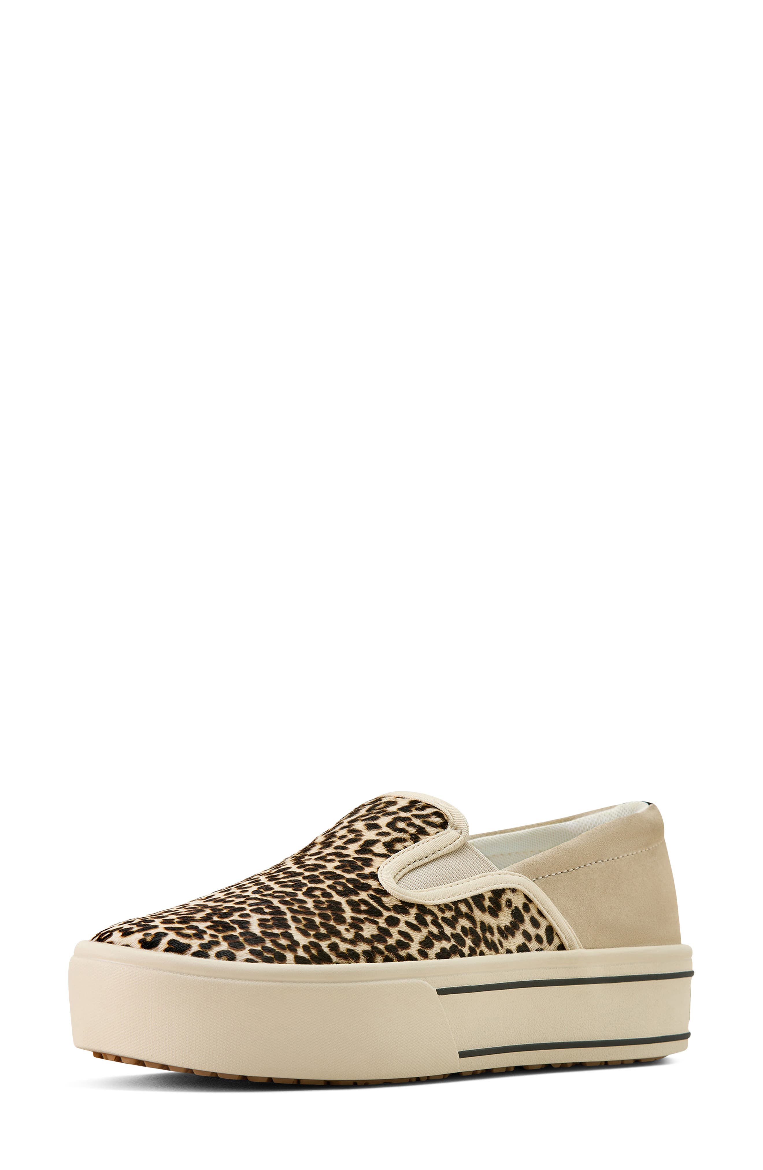 Skylar Slip-On Sneaker, Alternate, color, CREAM CHEETAH HAIR ON