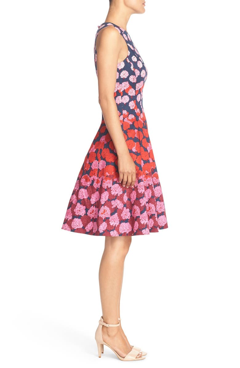 Maggy London Floral Print Fit & Flare Dress, Alternate, color,