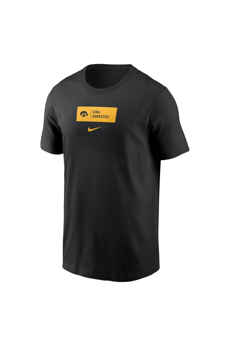 Men's Nike Black Iowa Hawkeyes Primetime Crew T-Shirt, Alternate, color, Black