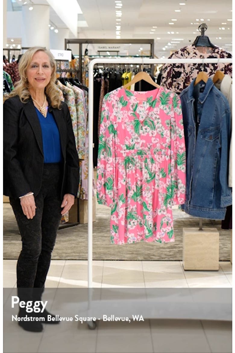 Calla Long Sleeve Shirred Waist Dress video