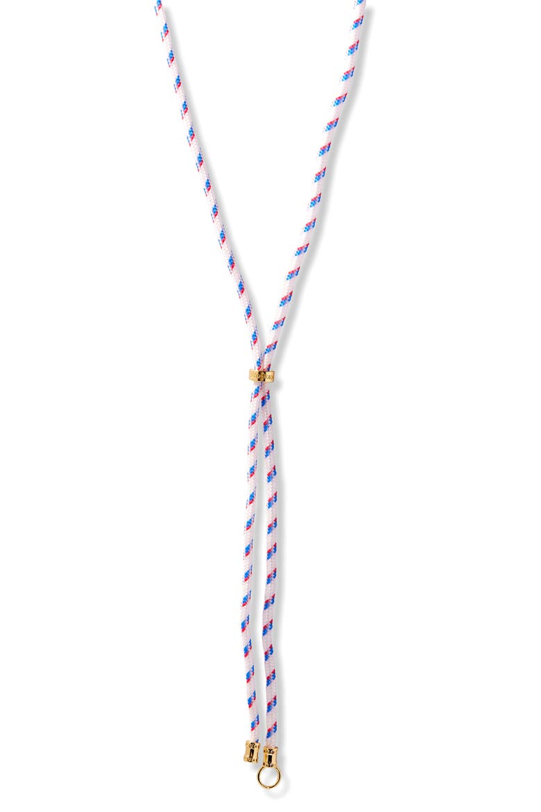 Kai Paracord Lariat Necklace, Main, color, GOLD/ WHITE