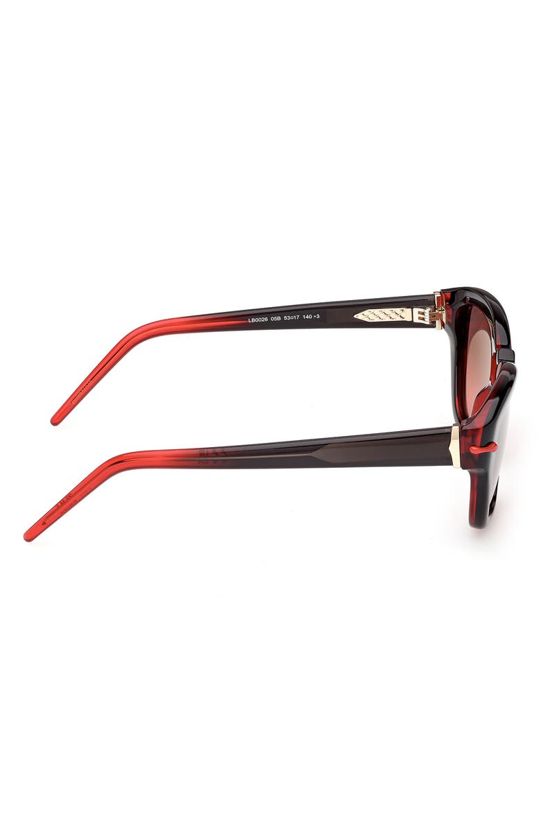 Christian Louboutin 53mm Gradient Butterfly Sunglasses, Alternate, color, 