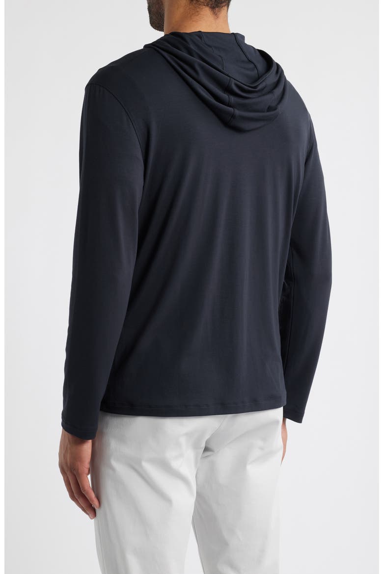 Knox Long Sleeve Hooded T-Shirt, Alternate, color, BLACK