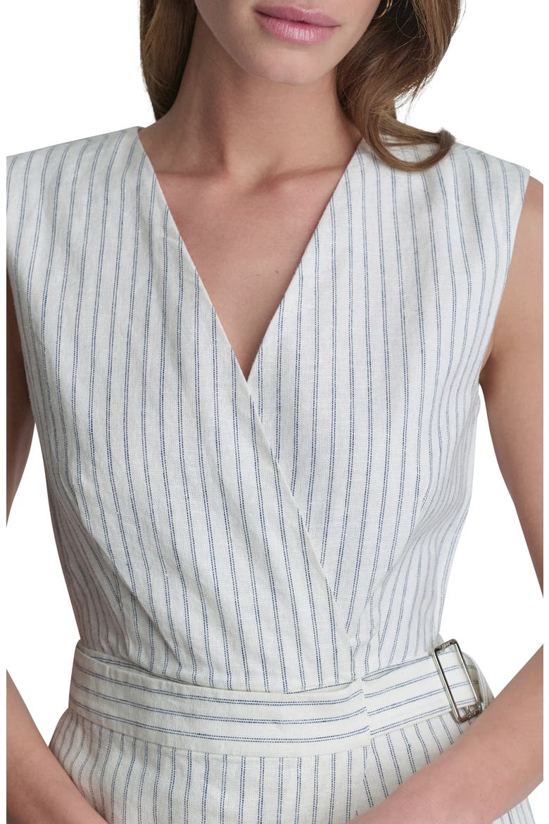 Stripe Linen Blend Crop Jumpsuit, Alternate, color, IVORY/ADMIRAL