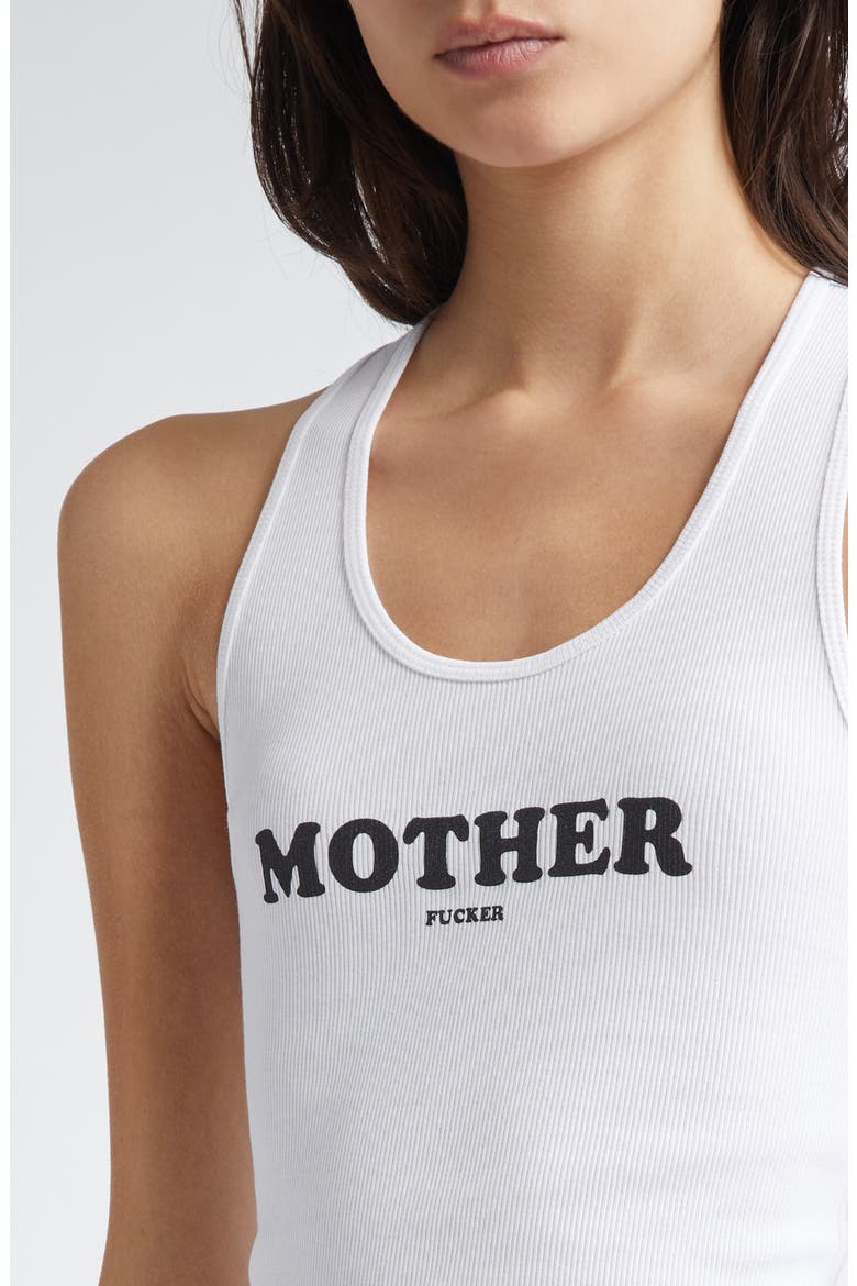 Mother F**ker Rib Graphic Tank, Alternate, color, PURE WHITE