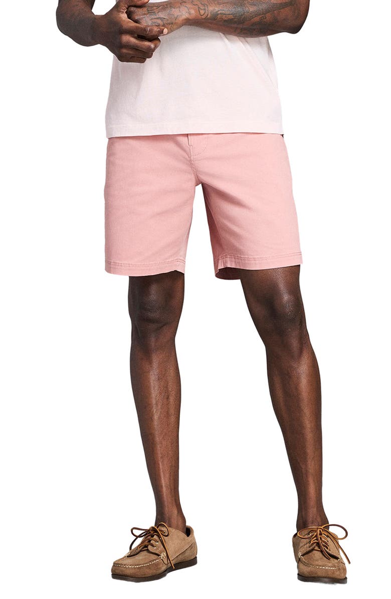 Billy Reid Stretch Cotton Chino Shorts, Main, color, Salmon