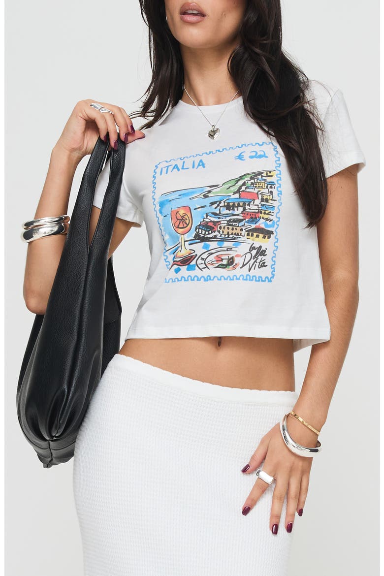 Edenia Italia Graphic T-Shirt, Main, color, WHITE