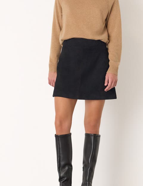 Suede A Line Skirt