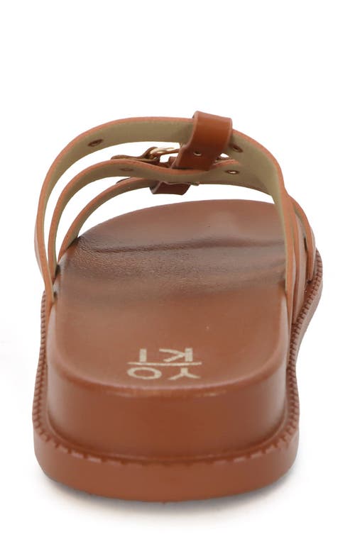 Yoki Nicole Stud Slide Sandal In Tan