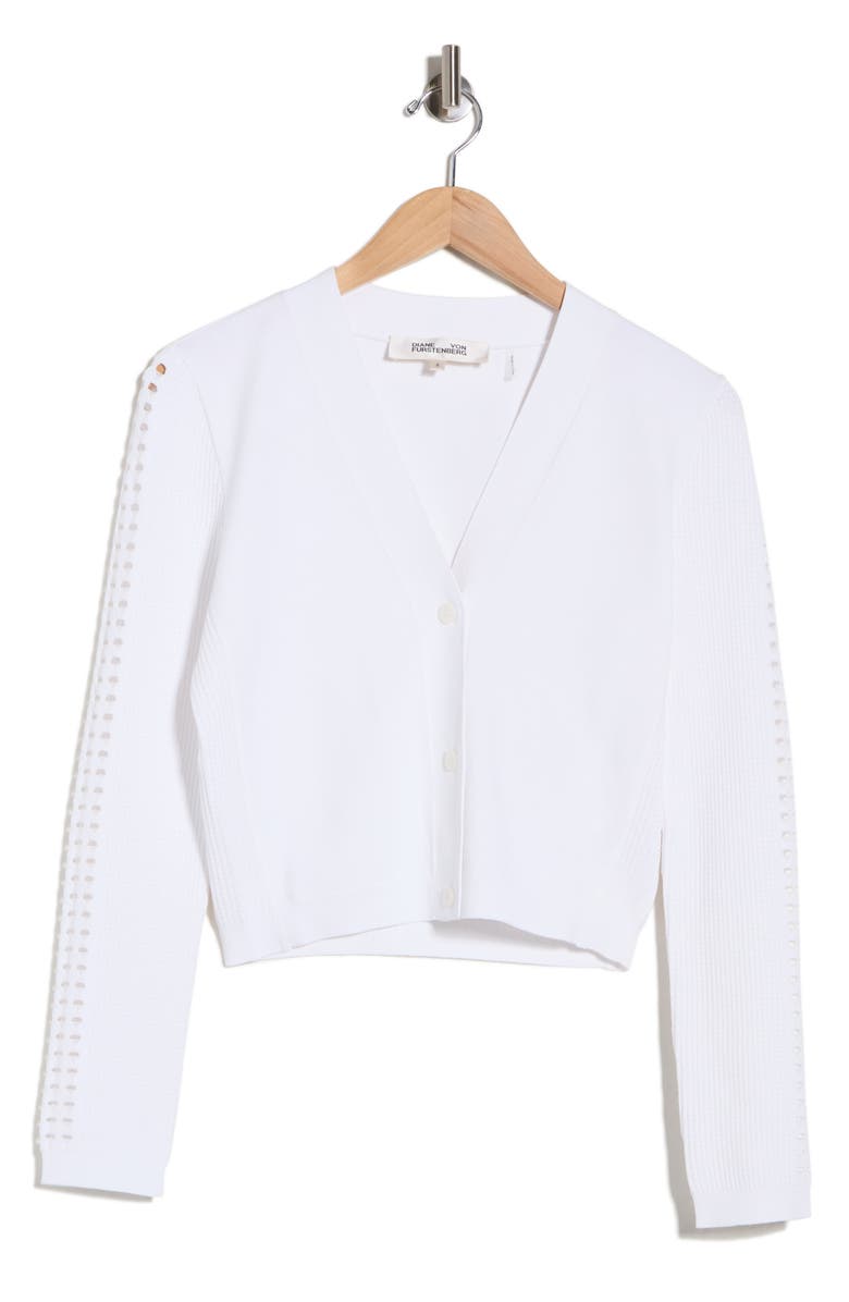 DVF Ashley Cardigan, Main, color, Ivory