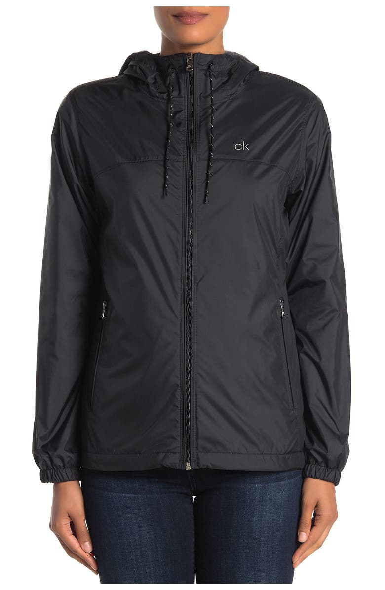 Calvin Klein Hooded Windbreaker, Alternate, color,