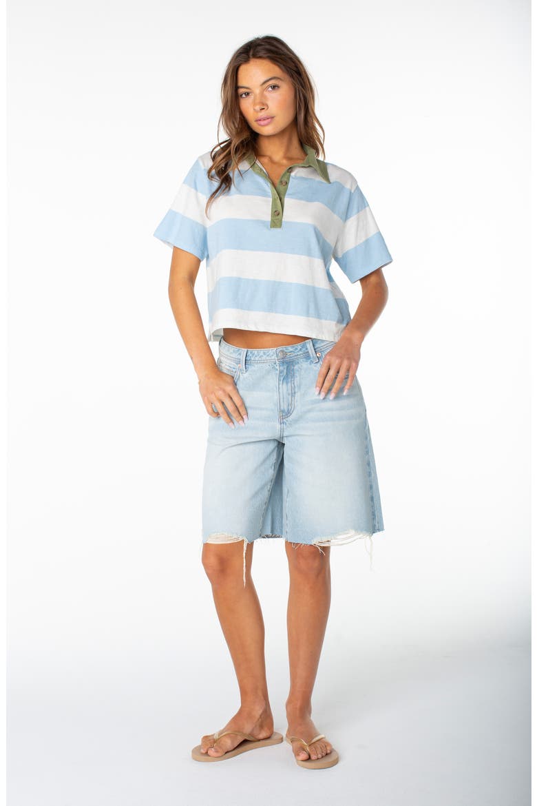Brookview Striped Polo, Alternate, color, CERULEAN