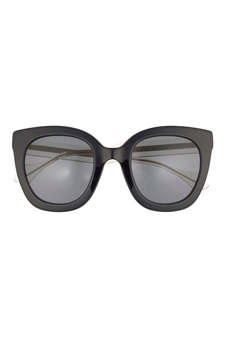 51mm Core Oversize Sunglasses, Main, color, BLACK CRYSTAL GREY